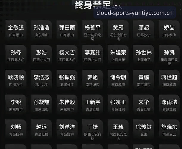 足协重拳整治乱象，云体育平台带你了解禁足名单操作指南